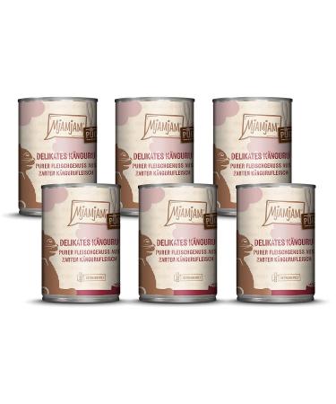 Mjamjam - Premium wet food for cats - Pure meat enjoyment - delicate kangaroo 6 Pack (6 x 400 g) grain free with extra meat kangaroo 400 g (6 Pack) - Buy Online on GoSupps.com