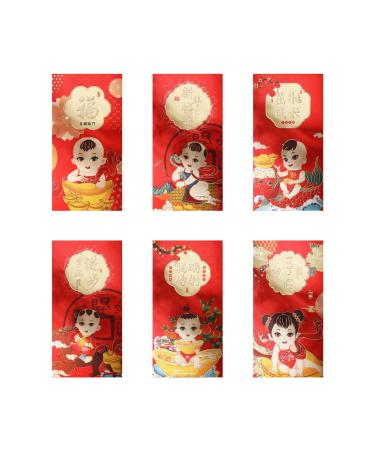 Aliaga 2022 Year of the New Year Spring Festival Hongbao Chinese Red Envelope Lucky Money Pockets C