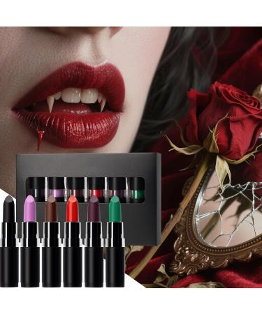 Jeu de Maquillage pour L vres - Kit de Gloss L vres Gothique Finition Mate pour Maquillage - Set De Rouge Longue Tenue Halloween Pour Voyage Carnaval Bal Masqu  - Buy Online on GoSupps.com