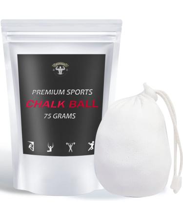 2.6 oz Refillable Chalk Ball, Multi-Purpose Chalk Ball is Full of Non-Toxic & Odorless Magnesium Carbonate for Rock Climbing Chalk, Gym Chalk, Weight Lifting Chalk, Gymnastics Chalk for Bars and More