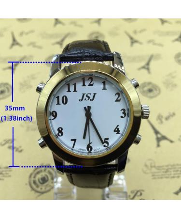 Automic Unisex Alarm English Talking Wrist Watch for The Blind and Low Vision with Leather Strap - Buy Online on GoSupps.com