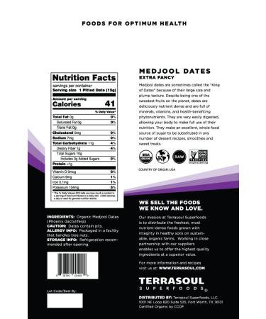Organic Medjool Dates - Terrasoul Superfoods - 6 lbs Caramel Sweetness - Buy Online on GoSupps.com