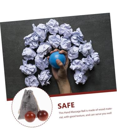 Magiclulu Hand Fitness Balls Set | Large Wooden Beads & Cone Balls for Hand Exercise & Massage | Traditional Chinese Medicine Baoding Massage Balls - Buy Online on GoSupps.com
