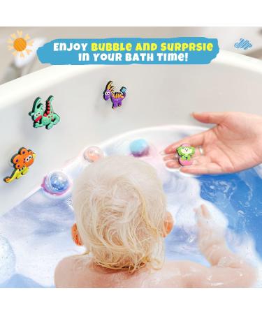 20PCS Colorful Kids Bath Bombs with Dinosaur Suction Toys - Organic Fizzy Bombs for Boys and Girls - Ideal for Birthday, Christmas, Easter - All Natural Ingredients - Buy Online on GoSupps.com