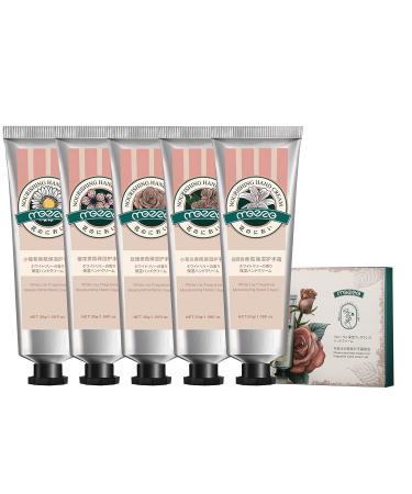 Plant Fragrance Hand Cream Gift Set - 5 Mini Moisturizers for Cracked Hands | Best Hand Care Cream | Hydrating 1g Each - Buy Online on GoSupps.com