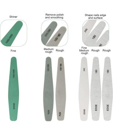 Ahier Nail Files & Buffers Set - 6pcs Washable Emery Boards for Gel Polish Removal - Buy Online on GoSupps.com