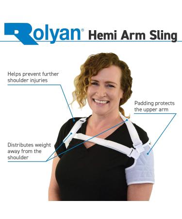 Sammons Preston Rolyan Original Hemi Shoulder Sling for Left Arm - Comfortable & Adjustable Elastic Straps (Medium/Long - Buy Online on GoSupps.com