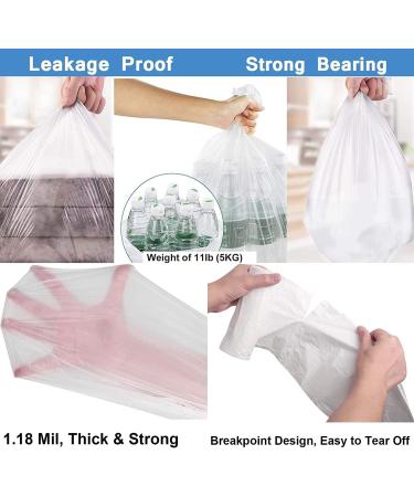 AuPHX 2.6 Gallon Biodegradable Trash Bags 100 Counts Kitchen Eco Friendly Garbage Bags Small Extra Thickening Trash Bags for Office Bathroom Kitchen Waste Home Yard Bins White - Buy Online on GoSupps.com