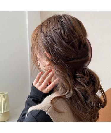 Hair Clincher Combs - Vintage Clincher Combs Clamp Grip Fishtail Hair Clip Ponytail Banana Clip for Women Girls Hair Accessories Coffee - Buy Online on GoSupps.com