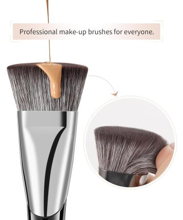 DUcare Foundation Brush Contour Bronzer Self Tanner Brush Makeup Brush for Liquid Makeup Flat Top Professional Buffing Blending Mineral Powder Face Brush Black - Buy Online on GoSupps.com