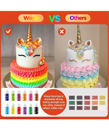12 Vibrant Color Food Coloring Set - Edible Neon Icing Dye for Baking & Decorating - 0.35 Fl. oz Bottles - Buy Online on GoSupps.com