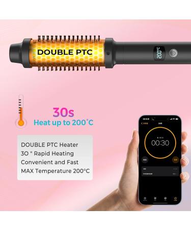 Thermal Brush Ukliss Curling Brush 3 in 1 Heated Round Brush Double PTC 30S Fast Heat Up Hot Brush Dual Voltage Ideal for Travel Straightening Curling Heat Brush for Hair Styling (Black) - Buy Online on GoSupps.com
