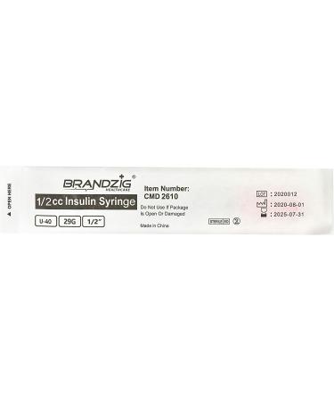 Brandzig U-40 Pet Insulin Syringes 29G 1/2cc - 100-Pack - Buy Online on GoSupps.com