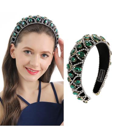 QIANXUAN Crystal Rhinestone Headband for Women | White Pearl Girls Headband | Handmade Velvet Jewelry Hairband with Pearly Flower Design - Buy Online on GoSupps.com