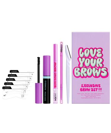 Generisch Eyebrow pencil set - Waterproof and shatterproof eye makeup - Makeup kit with eyebrow trimmer eyebrow cream and eyebrow card for women