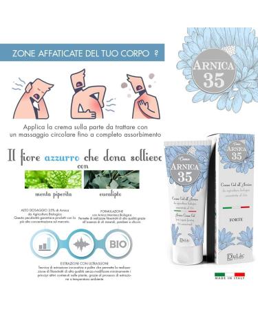 Dulc Natural Arnica Gel Cream Extra Strong 2.53 Fl Oz - Organic Arnica Montana Extracts for Joint & Muscle Relief - Made in Italy - Buy Online on GoSupps.com