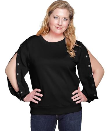 Shop Long Sleeve Dialysis Shirts for Women - Easy Arm Port Access | Perfect Gift for Dialysis Patients - Black & Royal Blue (M-XL - Buy Online on GoSupps.com