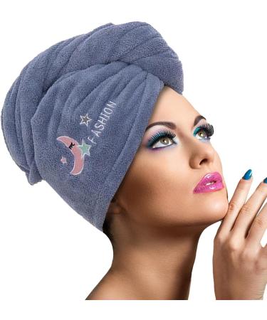 10 Pack Microfiber Hair Towels - Soft Absorbent Quick-Drying Turban for Curly Hair - Easy to Use for Wet Hair - Buy Online on GoSupps.com