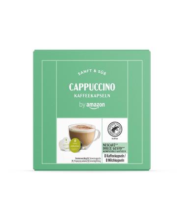 By Amazon Cappuccino Capsules - Dolce Gusto Compatible Light Roast 48 Pieces (6 Packs of 8) - Rainforest Alliance Certified - Buy Online on GoSupps.com