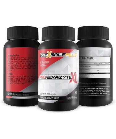 Pro Rexazyte XL - Max Vaso-Capillary Expanding Compound - L-Arginine Enlargement Formula for Improved Blood Flow and Vein Expansion - Pro XL Rexazyte Pills for Improved Circulatory Function - Buy Online on GoSupps.com