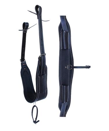 CHALLENGER Horse Western Tooled Padded Leather Rear Flank Back Saddle Cinch Billets 9782BK