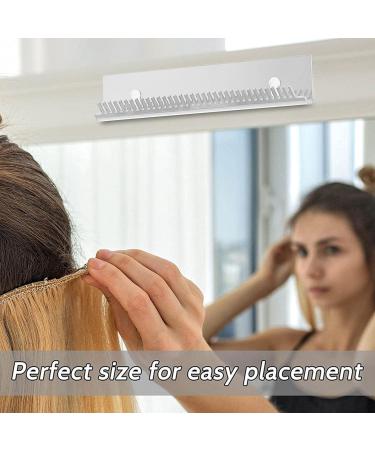 Acrylic Hair Extension Holder - Portable Hair Extensions Stand Wall Hanger with Suction Cups | Hair Extension Wigs Sectioning Display Holder Stand for Clip-in Extensions Styling Washing Braiding White - Buy Online on GoSupps.com