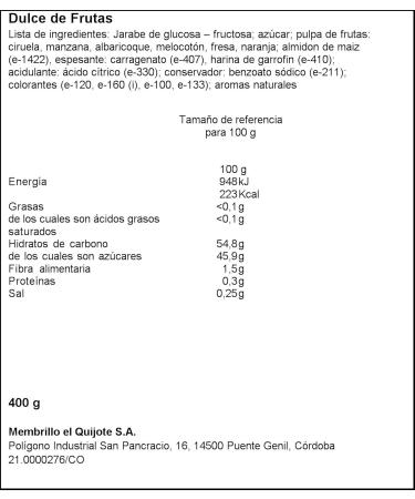 El Quijote Fruit Cake 400 gr - Buy Online on GoSupps.com