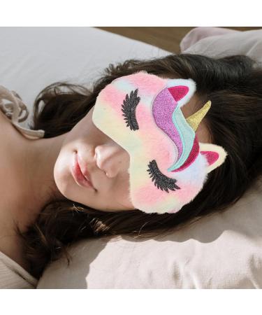 Shop Baluue Cute Animal Unicorn Sleep Mask - Plush Eye Cover for Kids Teens & Women | Perfect Sleeping Eyeshade - Buy Online on GoSupps.com