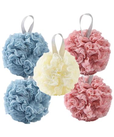 Healeved 1 Bathing Ball Bath Scrubber Sponges for Body Exfoliator Loofah Body Wash Loofah Sponge Bath Puff Shower Loufa Puff Scrubber Loofah Dish Sponge Powder Puff Body Scrubbers Pouf Mesh