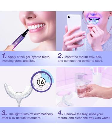 VieBeauti Deluxe Teeth Whitening Kit - Enamel-Safe LED Light & Gel Pen for Sensitive Teeth - Professional Stain Removal - Buy Online on GoSupps.com
