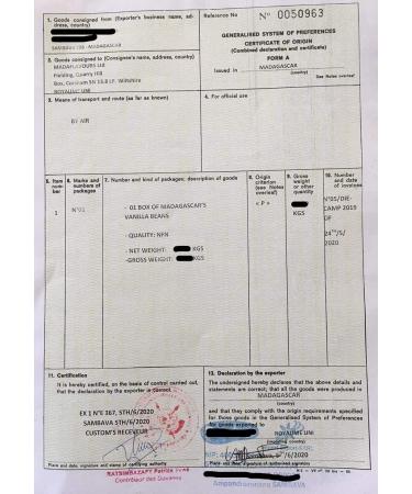 10 Premium Bourbon Noir Madagascan Vanilla Pods/Beans 4g-5g per pod 18/20cm. Weight +-40g - 2021 Crop Direct Import from Madagascar - Buy Online on GoSupps.com