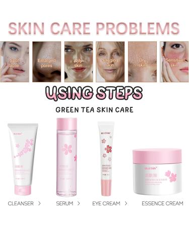 Skin Care For Teenage Girls Sakura Skin Care Sets & Kits - Cleanser Face Serum Eye Cream Face Cream Pamper Sets For Women Gifts Skin Care Sets & Kits - Buy Online on GoSupps.com