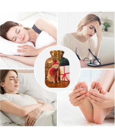 Buy Festive Christmas Motif 2L Hot Water Bottle - Soft Fleece Cover for Hot & Cold Therapy | International Shipping Available - Buy Online on GoSupps.com