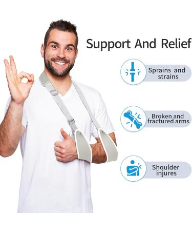 Farmigood Arm Sling - Adjustable Shoulder Support for Joint Dislocation & Fractures - Gray Green (M) - Buy Online on GoSupps.com