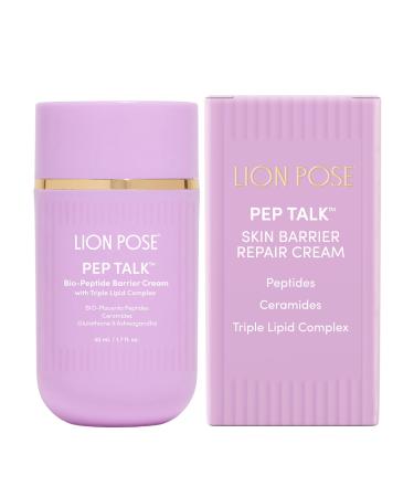 LION POSE PEP TALK Bio-Placenta Barrier Repair Cream for Redness & Dryness Body and Face Moisturizer Ceramide Barrier Repair Moisturizer Infused with Glutathione and Ashwagandha 1.7 fl oz