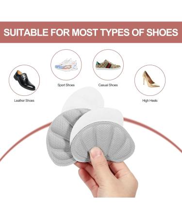 Mivora Heel Cushions - 8 Self-Adhesive Pads for Large Shoes | Anti-Bubble Heel Protectors & Slipping Prevention (Gray) - Buy Online on GoSupps.com