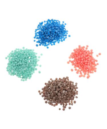 Minkissy 4 packs of wax beans for hair removal hair wax pearl armpit wax bead professional tools wax sparrow for hair removal safe wax bumper main VA copolymer depilatory cream