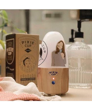 Pixie Menstrual Cup Steamer Sterilizer - 99.9% Germ Killer with Cleanser Steam - Bamboo Finish | 3-Minute Sterilization, Automatic Shut Off - Buy Online on GoSupps.com
