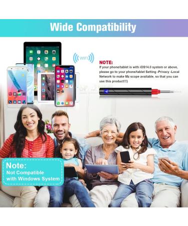 Urbesty Ear Wax Removal Kit with 1080P HD Camera - Wireless Otoscope Waterproof Compatible with Smartphones & Tablets - Effective Earwax Cleaner - Buy Online on GoSupps.com