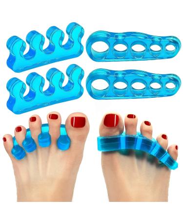 AXMIOUS Toe Separators - Bunion Corrector & Toe Spacers (2 Pairs) - Silicone Gel for Bunions & Toe Alignment - Blue - Buy Online on GoSupps.com