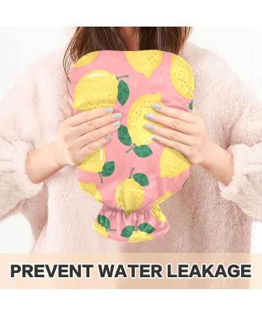 Organic Lemon Heat Bottle 2L - BPA-Free Hot Water Bag for Pain Relief & Cold Therapy - Perfect for Back Pain Relief - Buy Online on GoSupps.com