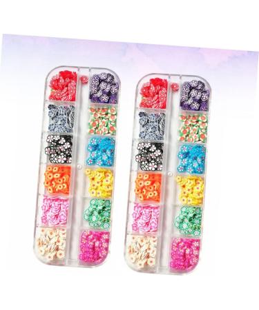 Healeved 2 Boxes 12 Polymer Clay Sequins Lemon Nail Art Fruit Nail Sequins Nail Decorations for Nail Art Nails Decoration Nail Art Accessories Nail Stickers Soft Pottery 3d The Flowers - Buy Online on GoSupps.com
