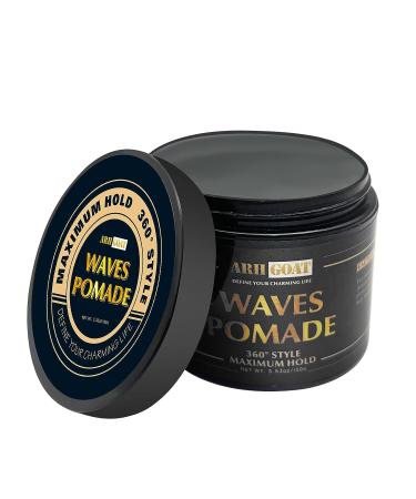 ARHGOAT Hair Pomade for Men - Water Based Cream for 360 Waves, Strong Hold & Silky Smooth Styling - 3.53oz - Buy Online on GoSupps.com