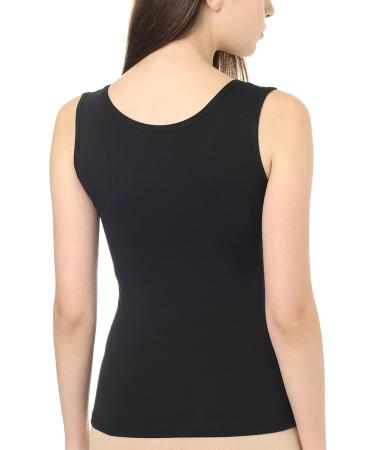 Cottonil Black Sleeveless Wide Round Neck Top for Women XL - Buy Online on GoSupps.com