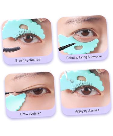 OHPHCALL 4pcs Eyeliner Eyebrow Stencils Lazy Quick Makeup Tool Eyelash Guard Eye Makeup Stencils - Buy Online on GoSupps.com