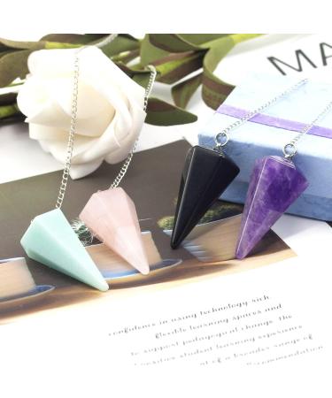 Seven Chakra Beads & Pendulum - Natural Amethyst Gemstones for Meditation & Yoga - Buy Online on GoSupps.com