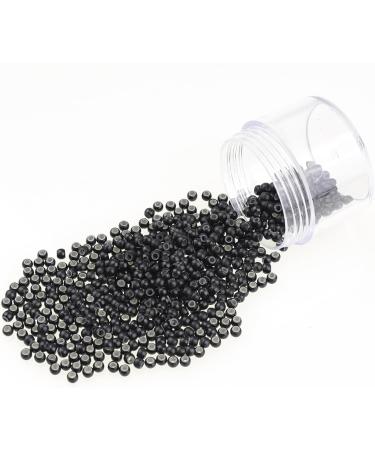 600PCS #1 Black Nano Rings for Hair Extensions - Silicone Lined Micro Rings - Buy Online on GoSupps.com