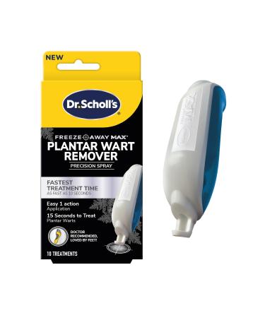 Dr. Scholl's Freeze Away MAX Plantar WART Remover // 10 Applications 15 Seconds to Treat Plantar Warts Precision Spray Easy 1-Action 10 Treatments Medication