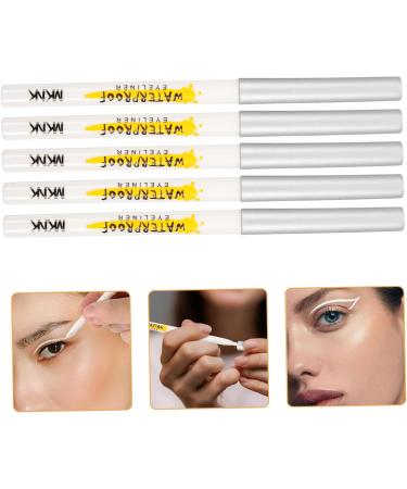 POPETPOP 25 Pcs White Lying Silkworm Pen Highlighter Matte Eyeshadow Stick Girl Makeup Supplies Set Brighten - Buy Online on GoSupps.com