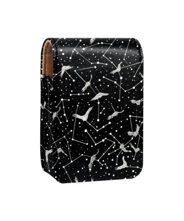 Travel Lipstick Organizer Case Lipstick Case Portable Makeup Bag With Mirror Constellation Sky Map T402c3smmd
